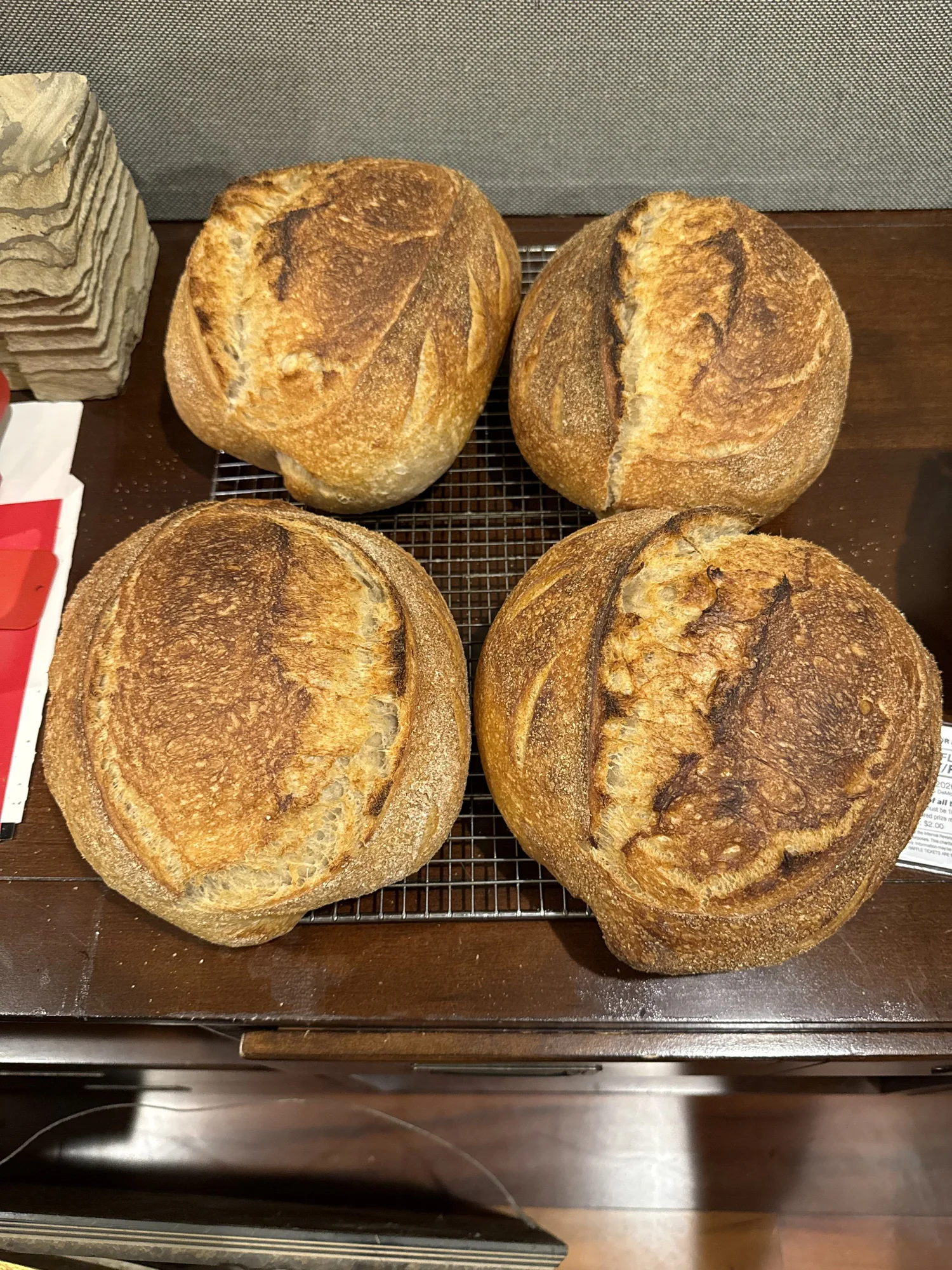 Whole wheat sourdough loaves
